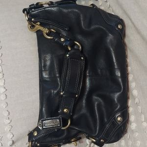 Coach Black Leather Shoulder Bag